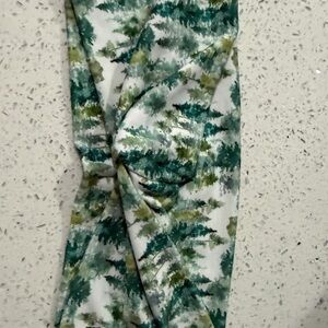Green and White Tree Patterned Headband
